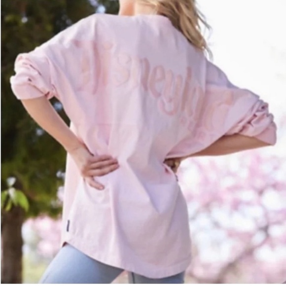 Disneyland Resort Spirit Jersey light pink long sleeve tee shirt - Picture 1 of 9
